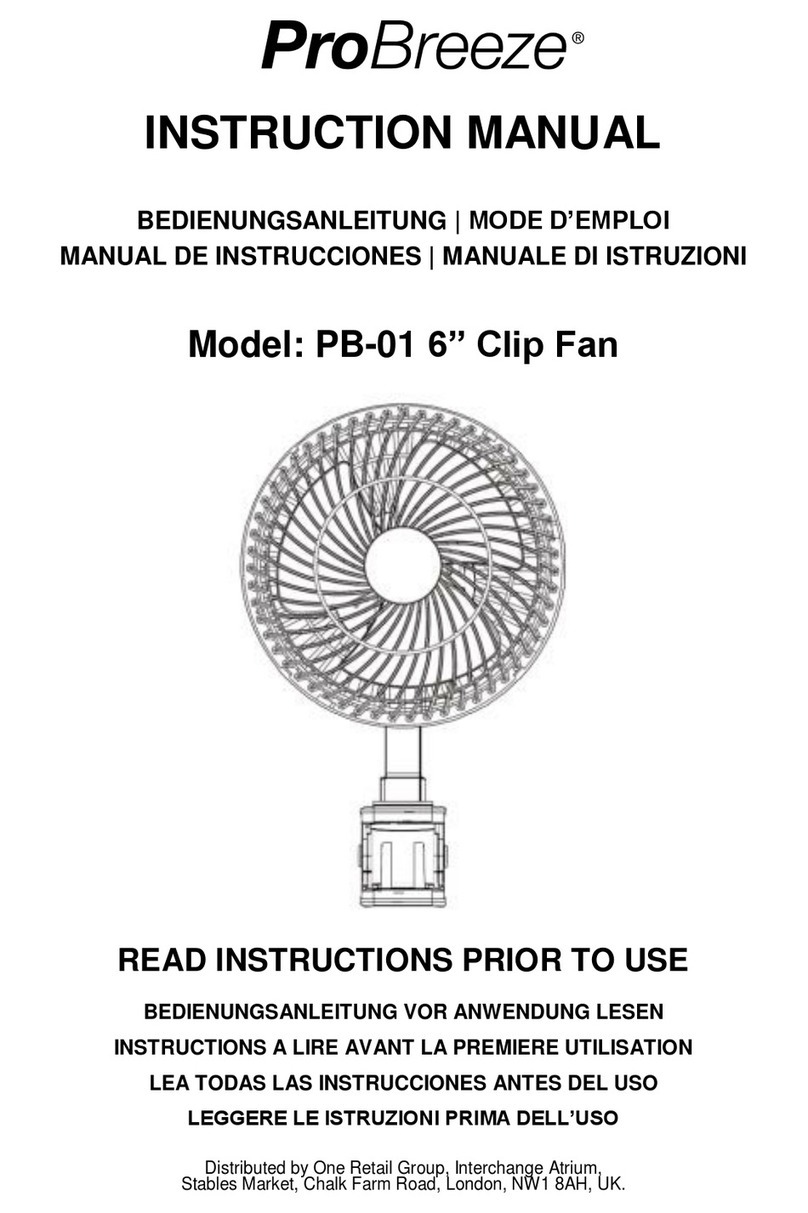 Pro Breeze PB-01 User manual