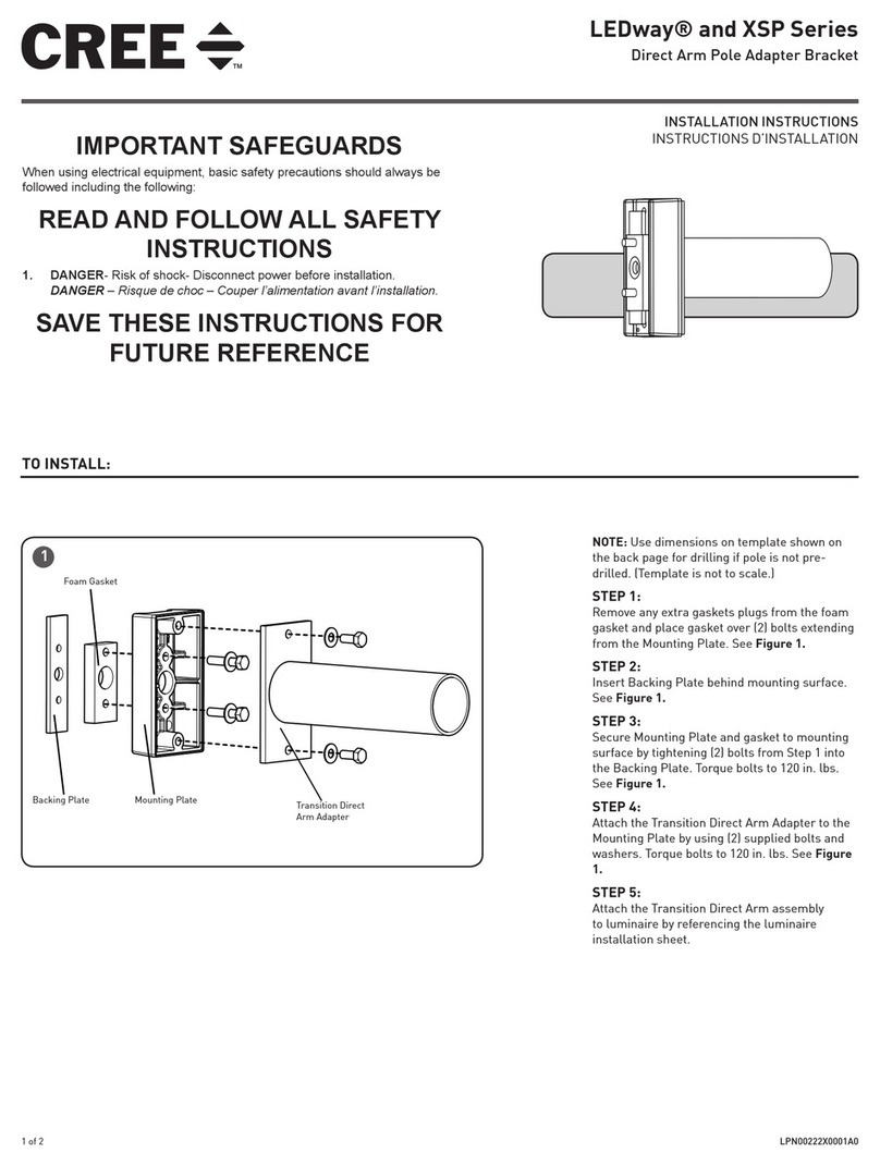 Cree LEDway XSP Series installation instructions