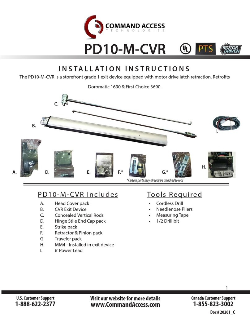 Command access PD10-M-CVR installation instructions