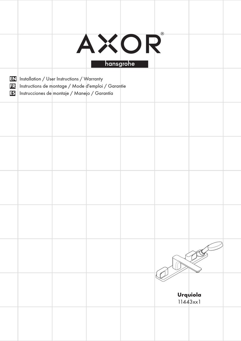 Hansgrohe Axor Urquiola 11443 1 Series Instruction Manual Hansgrohe Axor Urquiola 11443 1 Series Instruction Manual