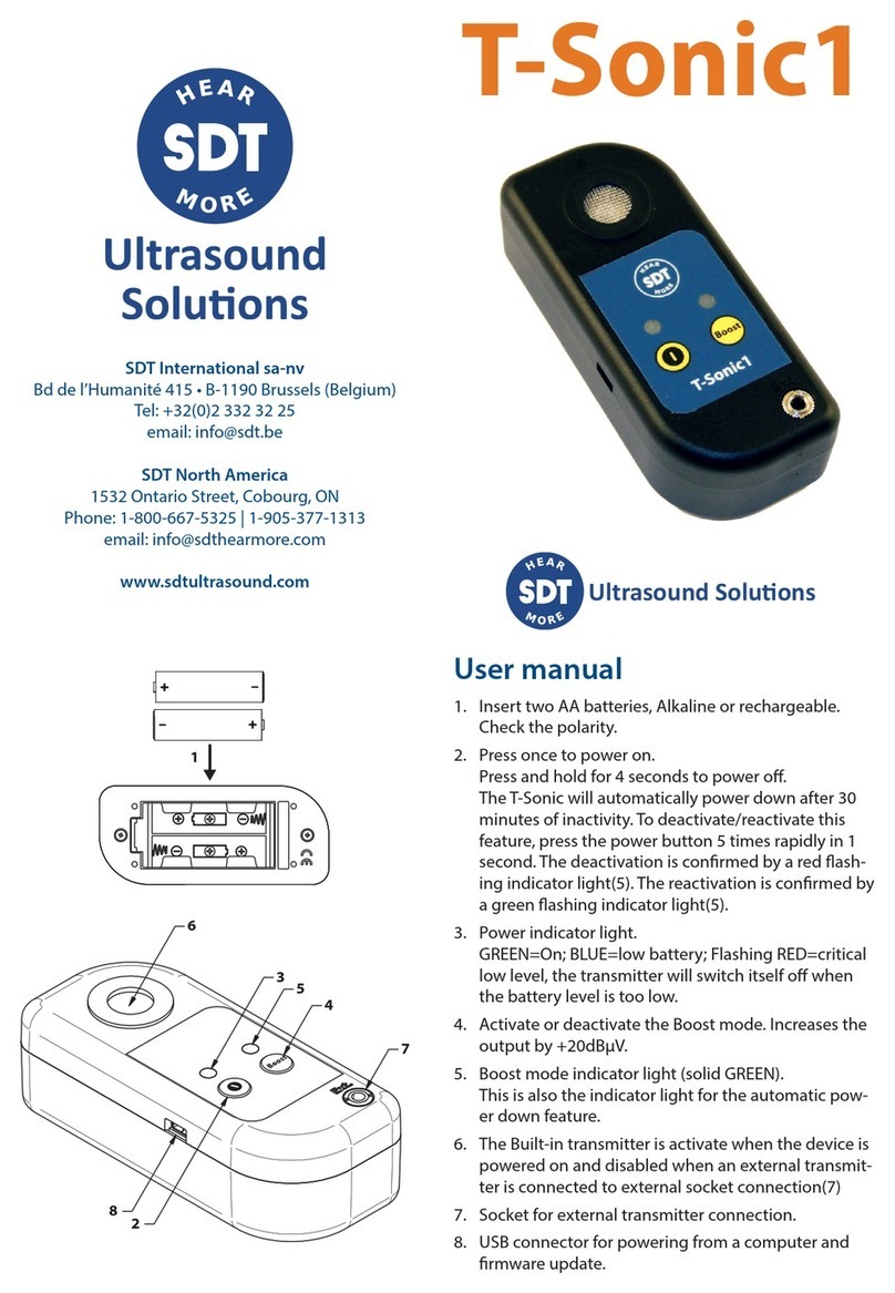 SDT T-Sonic1 User manual
