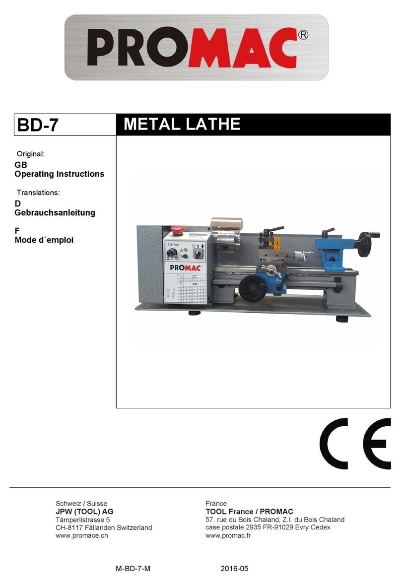 Promac BD-7 operating instructions