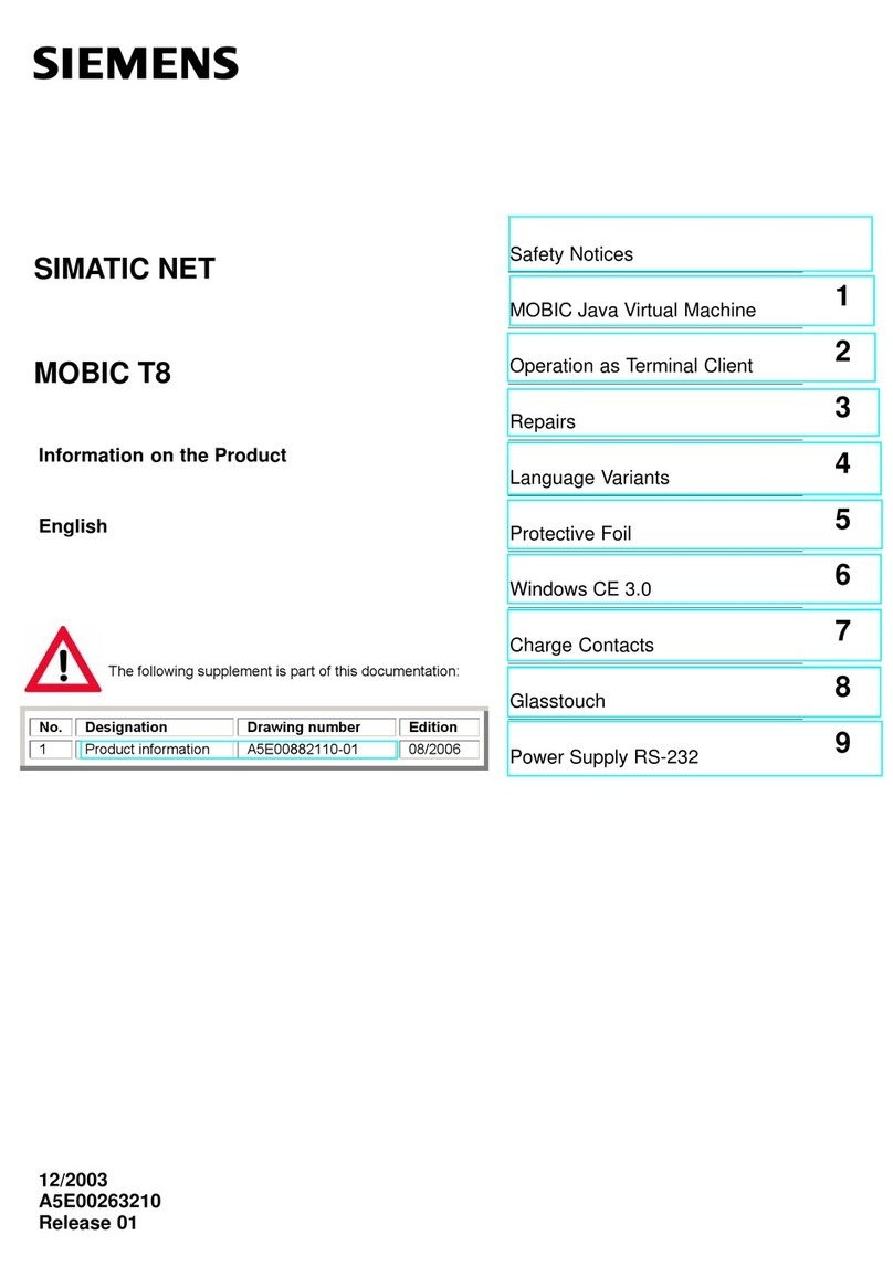 Siemens SIMATIC NET MOBIC T8 Information on the Product