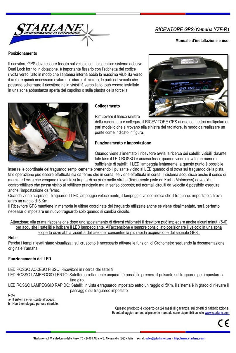 STARLANE Yamaha YZF-R1 Installation and instruction manual