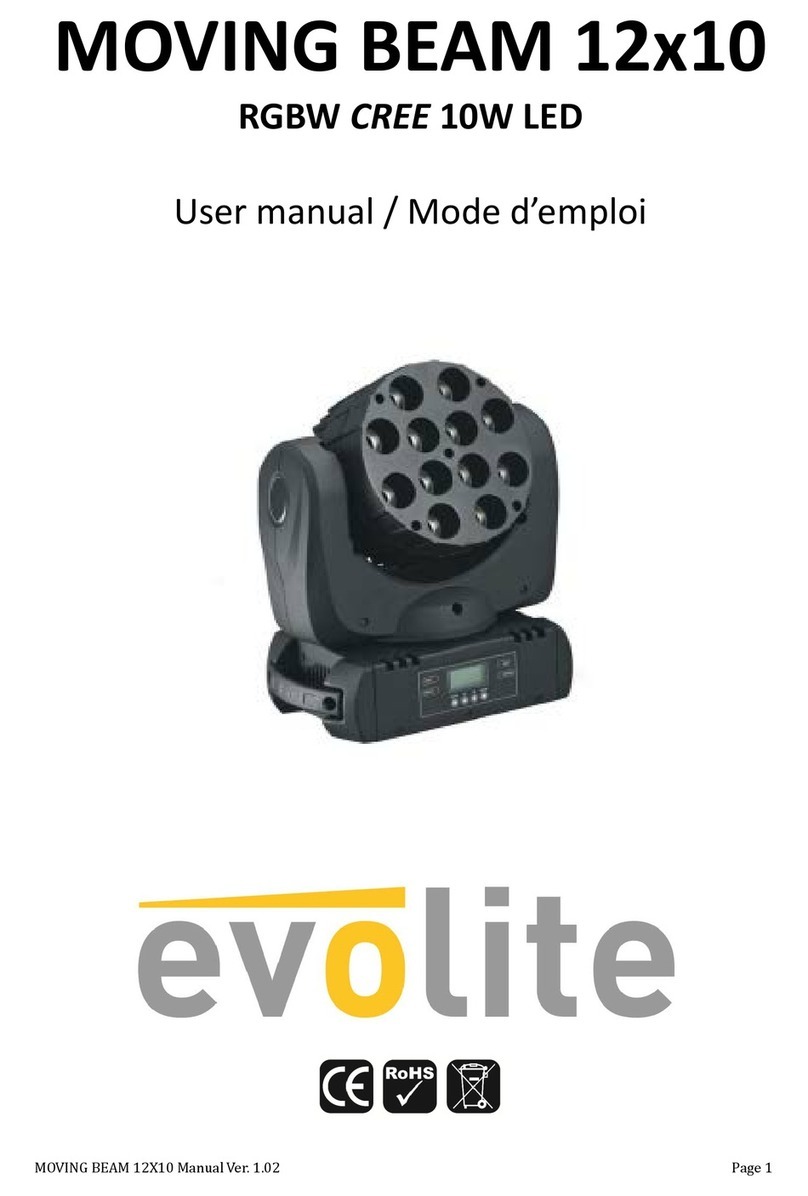 Evo-lite MOVING BEAM 12x10 user manual Evo-lite MOVING BEAM 12x10 user manual