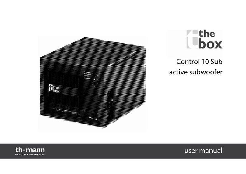 thomann the box Control 10 Sub User manual thomann the box Control 10 Sub User manual