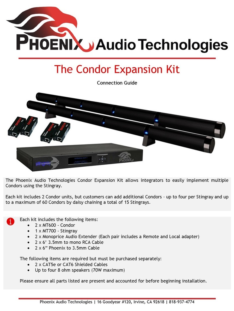 Phoenix Audio Technologies Condor Expansion Kit Connection guide