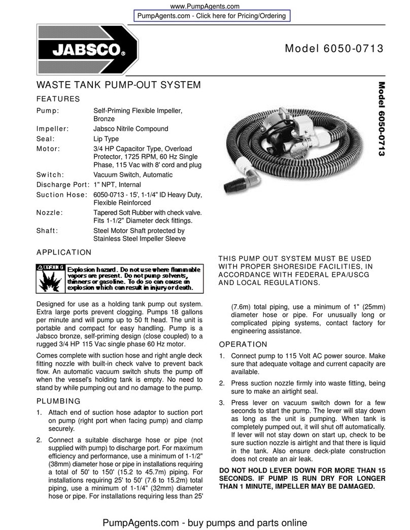 JABSCO 6050-0713 User manual