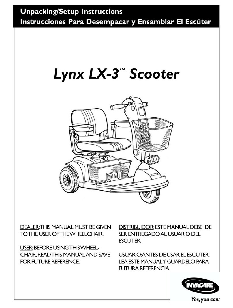 Invacare LYNX LX-3 Unpacking and setup instructions