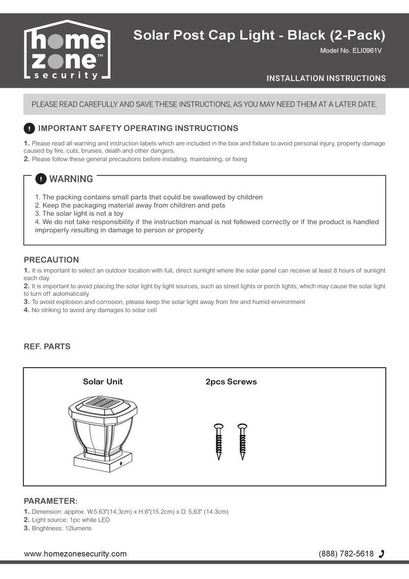 Home Zone Security ELI0961V installation instructions Home Zone Security ELI0961V installation instructions