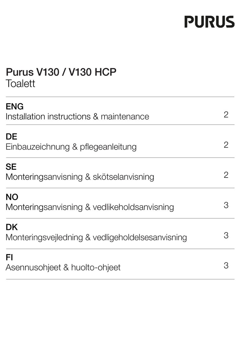 Purus V130 Installation instructions & maintenance