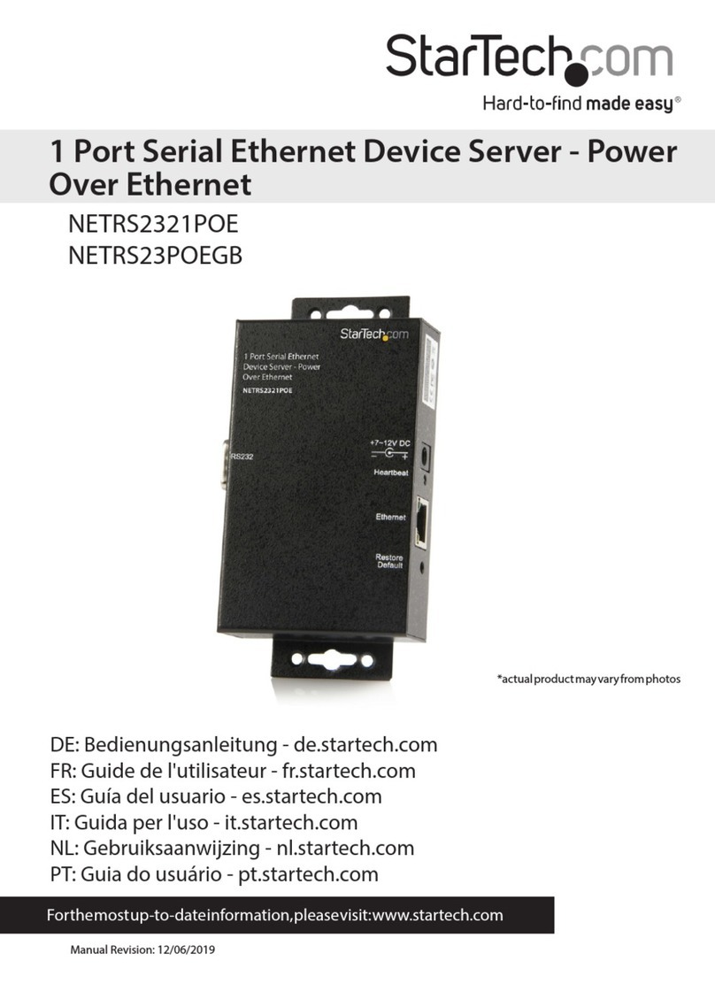 StarTech.com NETRS2321POE instruction manual