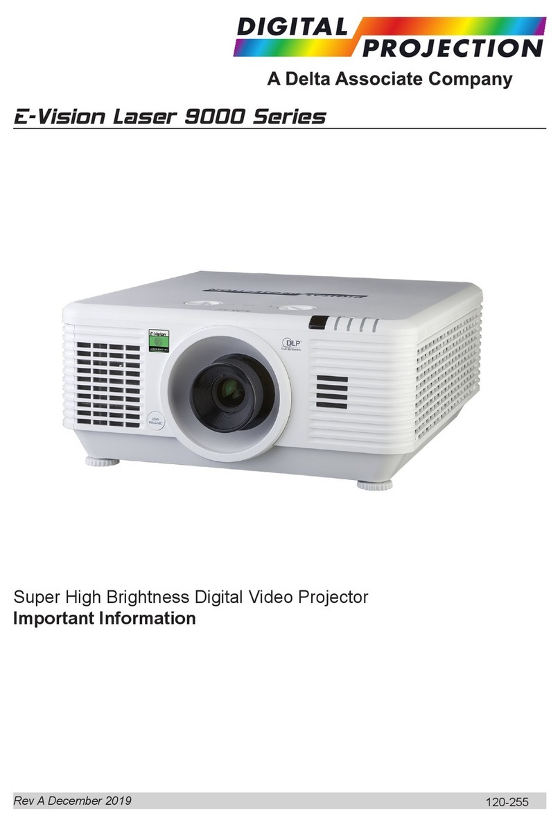 Delta Associate DIGITAL PROJECTION E-Vision Laser 9000... Operating manual
