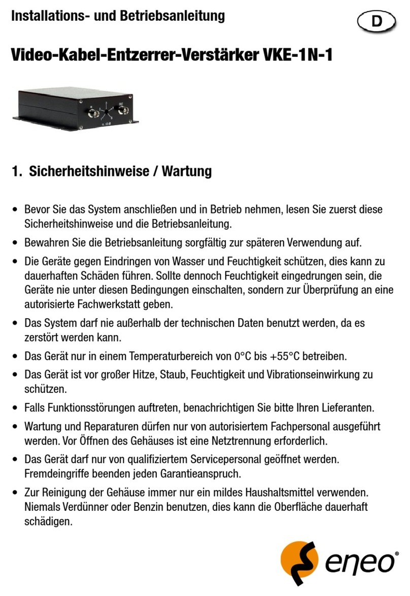 Eneo VKE-1N-1 Installation & operating manual