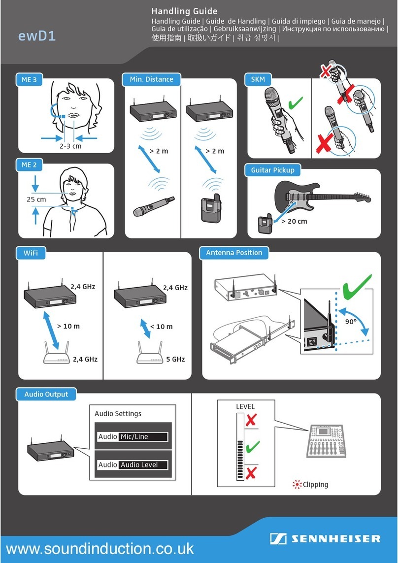 Sennheiser ew D1 User manual Sennheiser ew D1 User manual