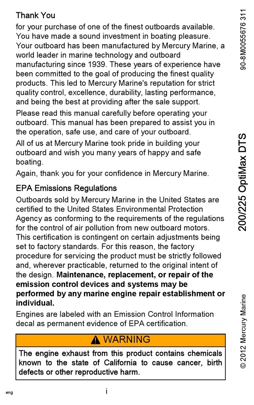 Mercury 200 OptiMax DTS User manual