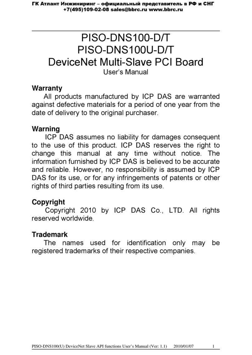 ICP DAS USA PISO-DNS100-D/T User manual ICP DAS USA PISO-DNS100-D/T User manual