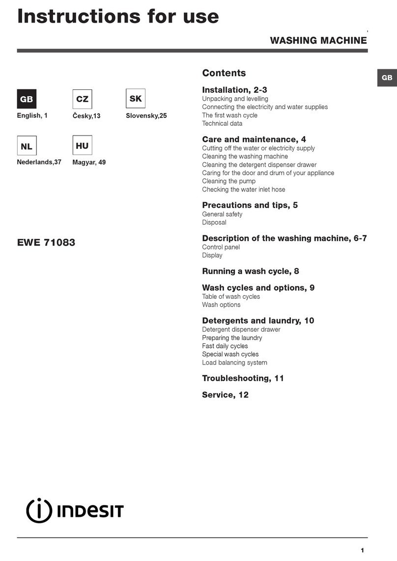 Indesit EWE 71083 User manual
