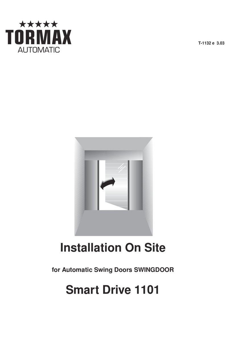 Tormax Automatic Smart Drive 1101 User manual