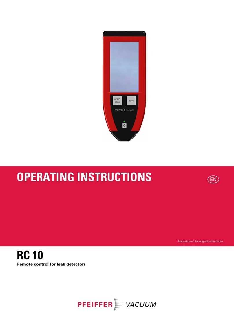 Pfeiffer Vacuum RC 10 User manual