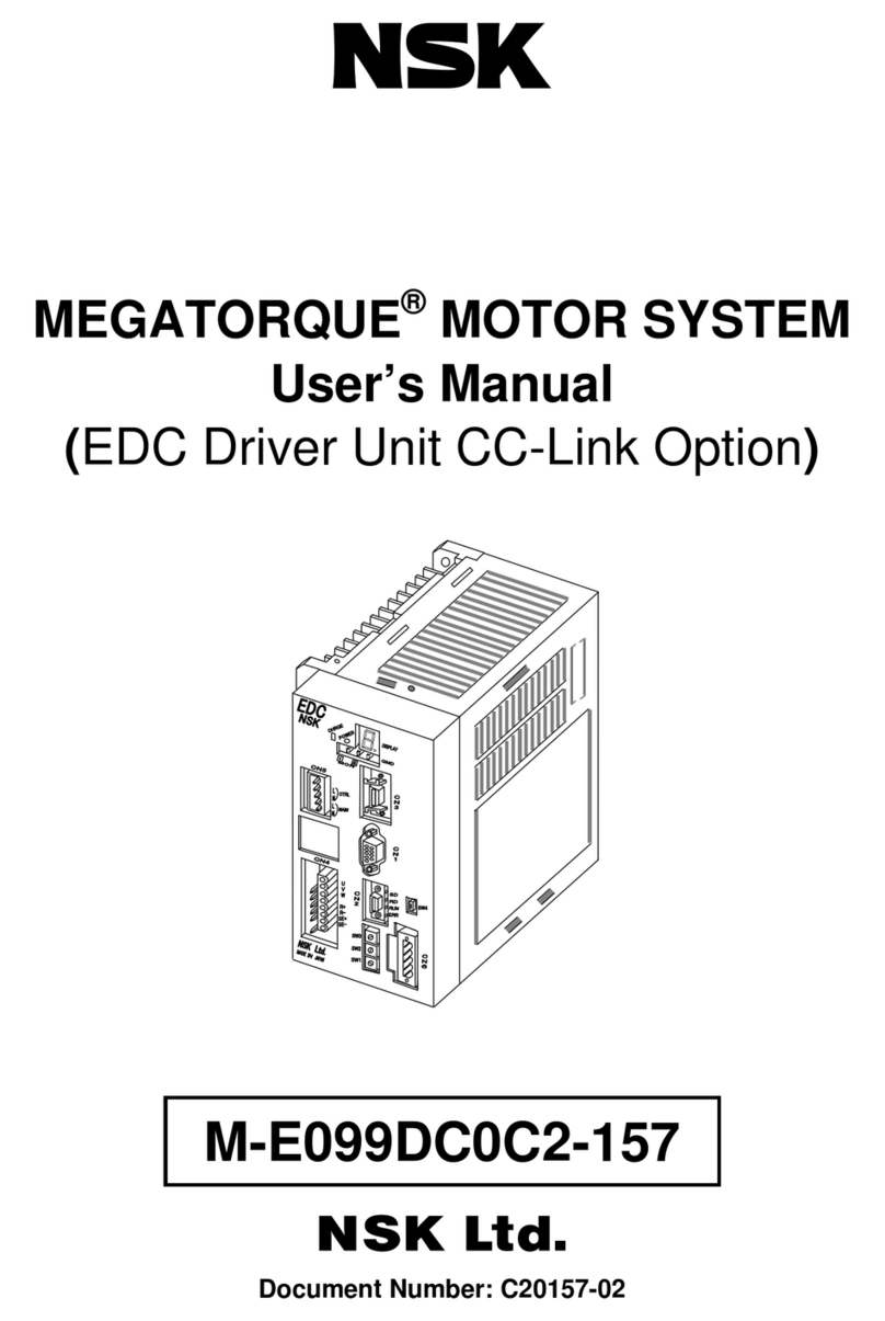 NSK MEGATORQUE MOTOR SYSTEM user manual
