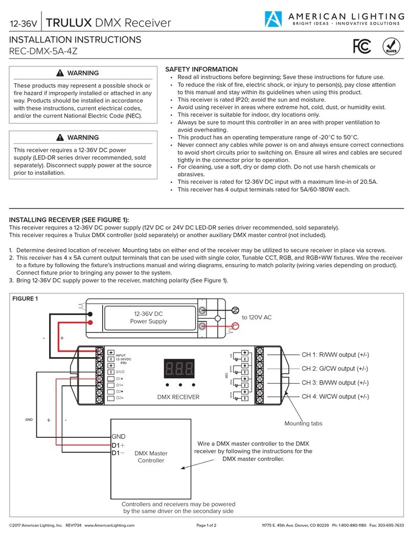 American Lighting TRULUX REC-DMX-5A-4Z installation instructions American Lighting TRULUX REC-DMX-5A-4Z installation instructions