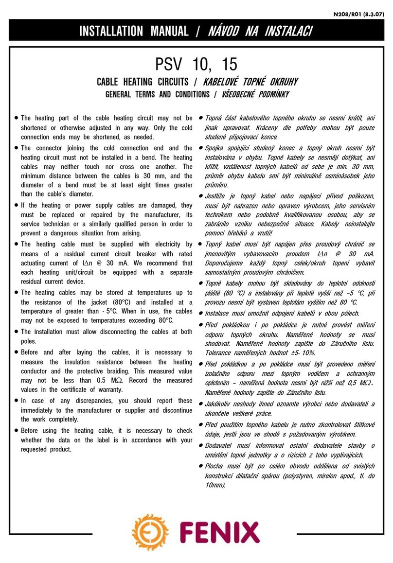 Fenix PSV 10 User manual