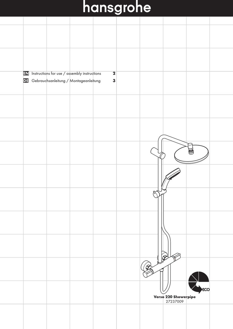 Hans Grohe Verso 220 Showerpipe 27237009 Instructions for use/assembly instructions Hans Grohe Verso 220 Showerpipe 27237009 Instructions for use/assembly instructions
