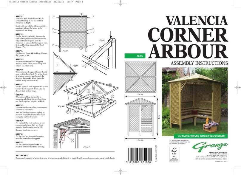 Grange Fencing VALENCIA CORNER ARBOUR Assembly instructions