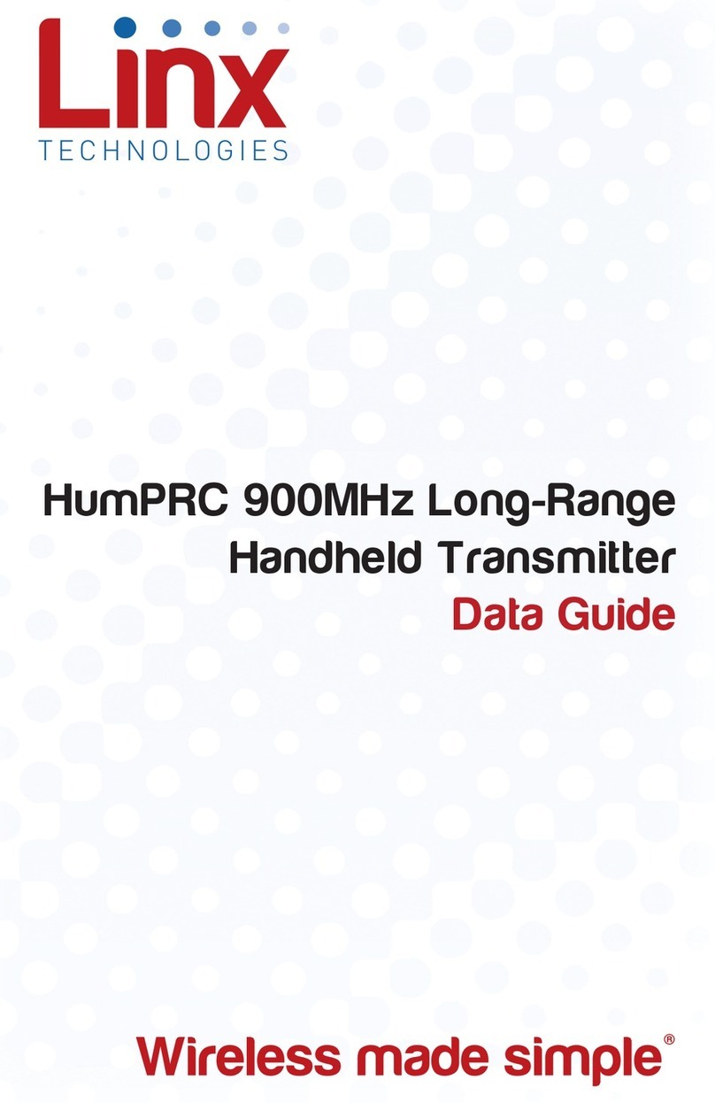 Linx Technologies HumPRC OTX-900-HH-LR8-PRC Data guide Linx Technologies HumPRC OTX-900-HH-LR8-PRC Data guide