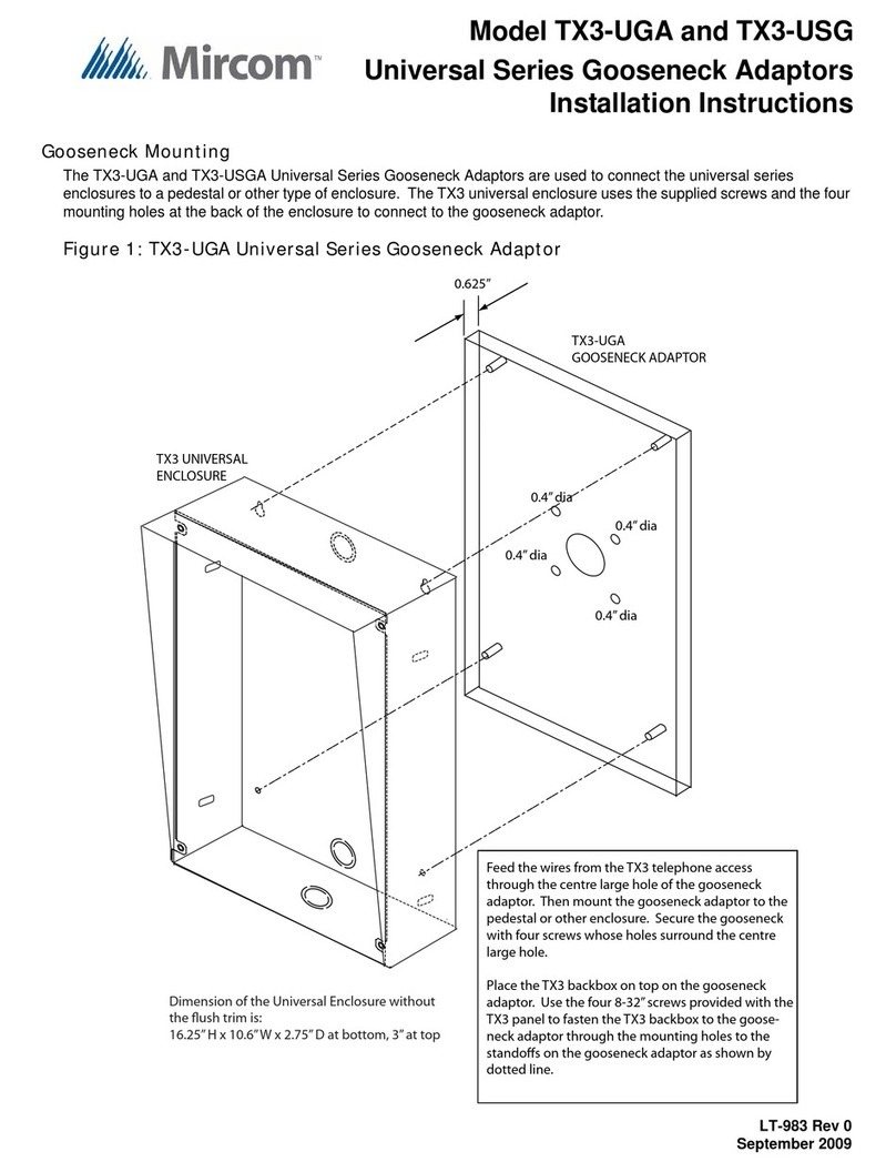 Mircom Universal Series installation instructions