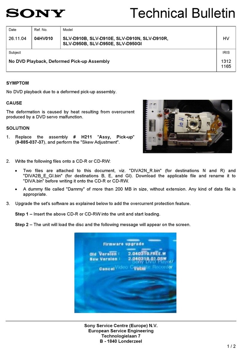 so SLV-D910B Technical bulletin
