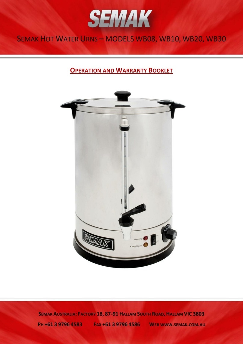 SEMAK WB08 Operation and warranty booklet
