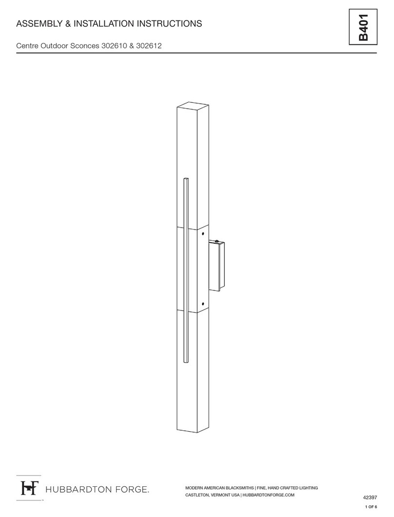Hubbardton Forge 302610 Assembly/installation instructions