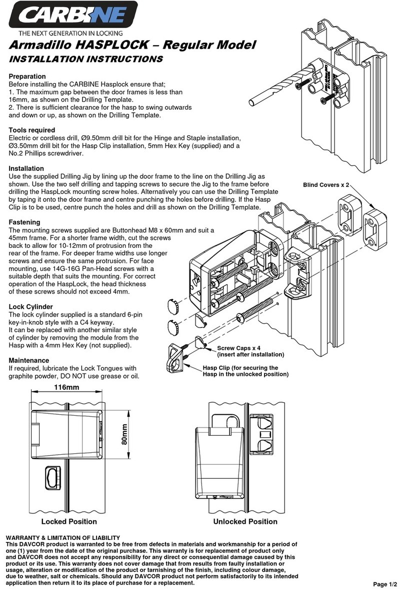 Carbine Armadillo HASPLOCK installation instructions