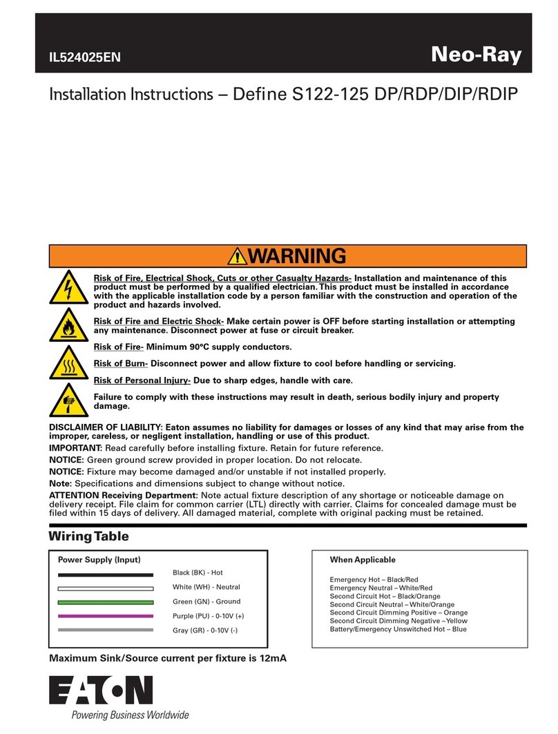 Eaton Neo-Ray Define S122-125 DP User manual