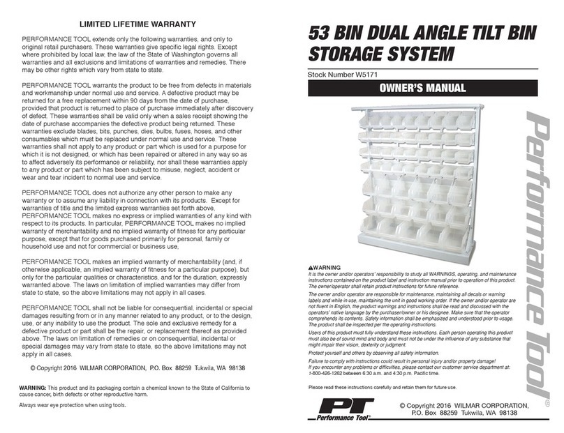 Performance Tool W5171 owner's manual