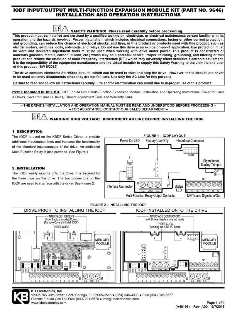 KB Electronics 9646 Installation and operation instructions