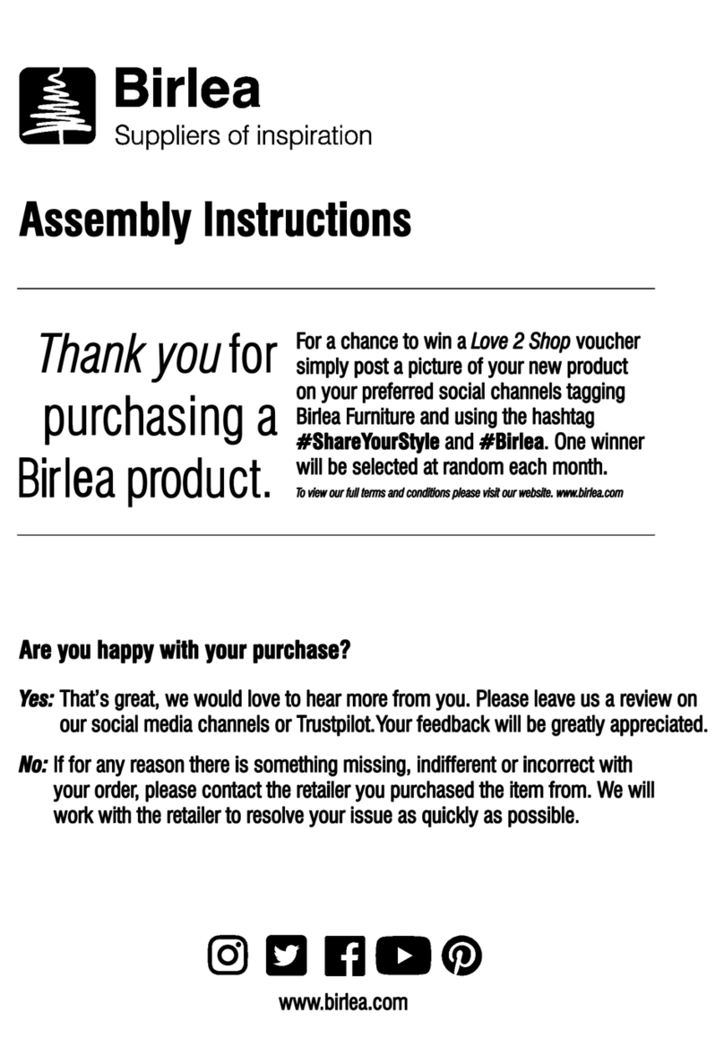 Birlea STOCKWELL 3 DOOR 2 DRAWERWARDROBE Assembly instructions