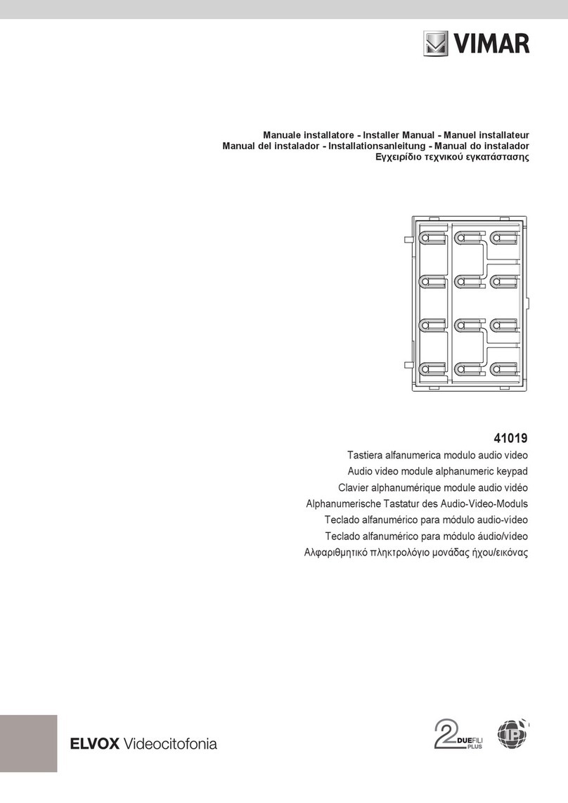 Vimar ELVOX 41019 User guide