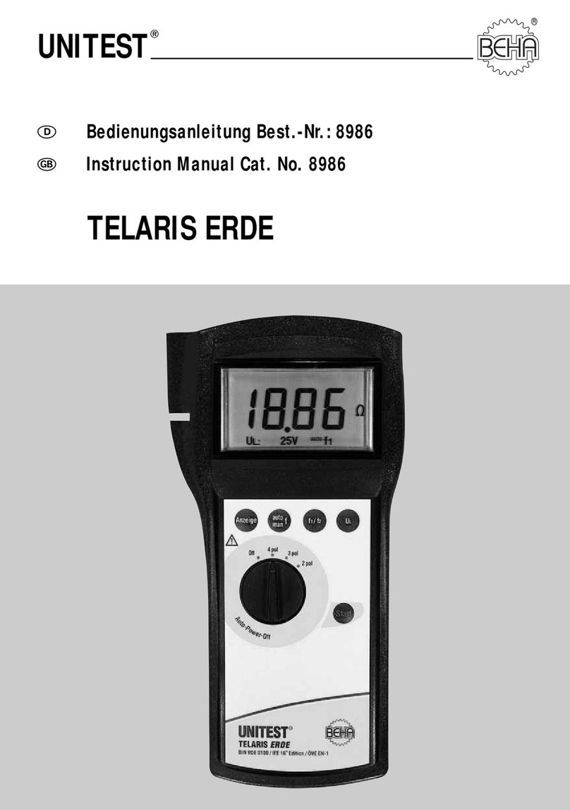 BEHA UNITEST Telaris Erde instruction manual