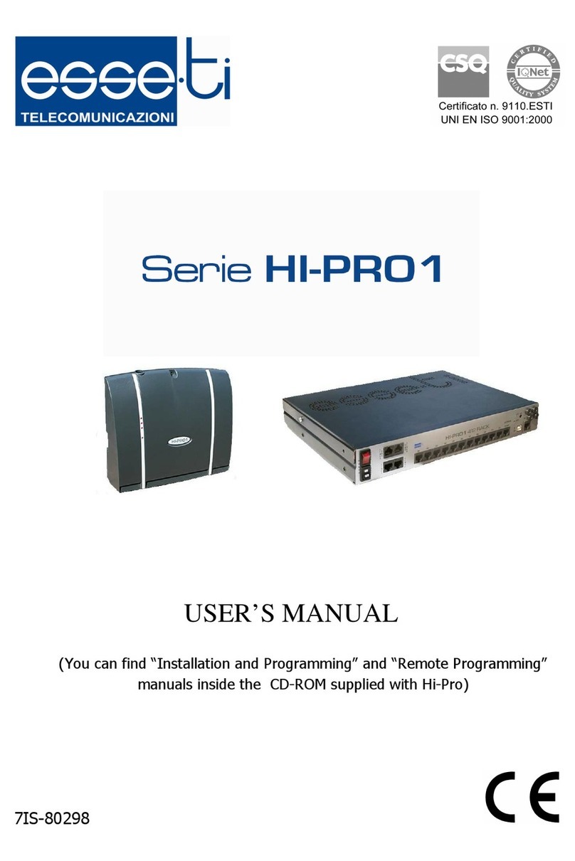 Esse HI-PRO 1 Series User manual