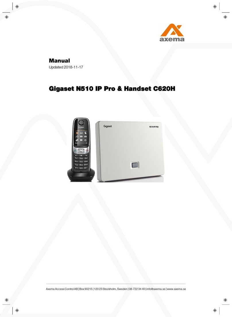 Axema Access Control AB Gigaset N510 IP Pro manual