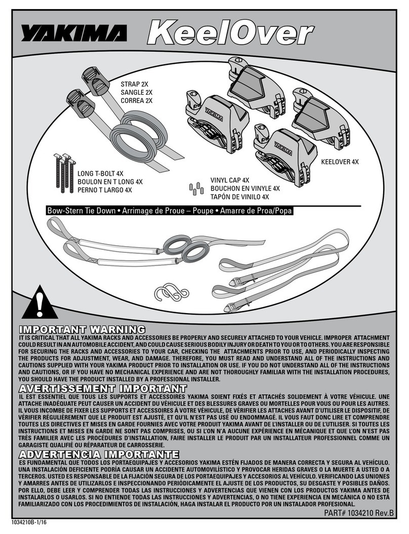 Yakima KeelOver User manual Yakima KeelOver User manual