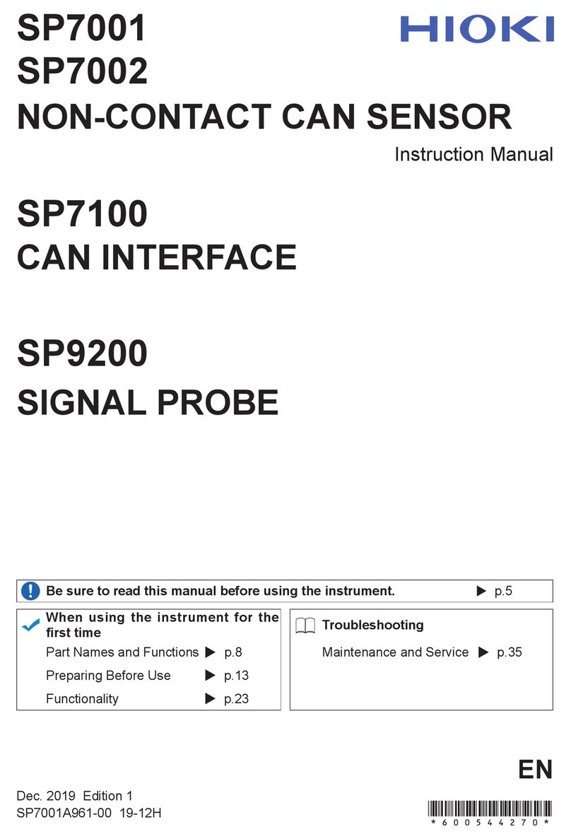 Hioki SP7001 User manual