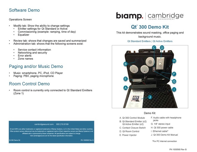 Biamp cambridge Qt 300 Demo Kit quick start guide
