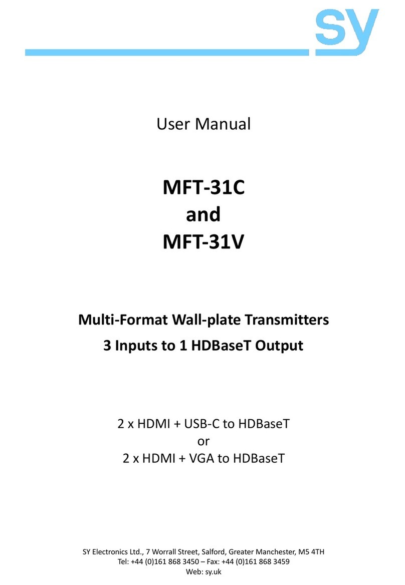 SY Electronics MFT-31C user manual