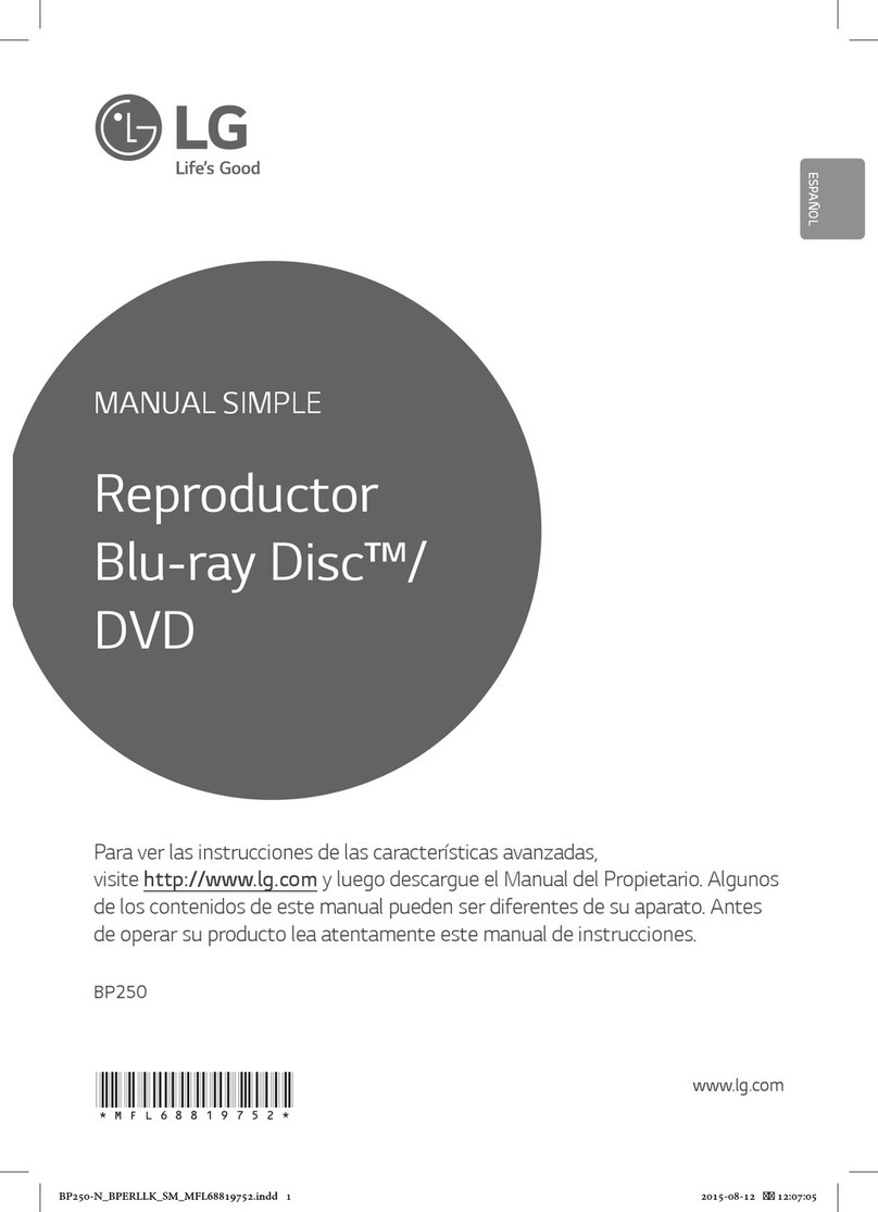 LG BP250 Specification sheet