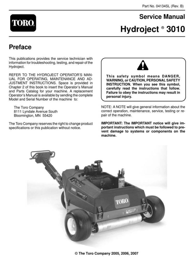 Toro HydroJect 3010 User manual Toro HydroJect 3010 User manual