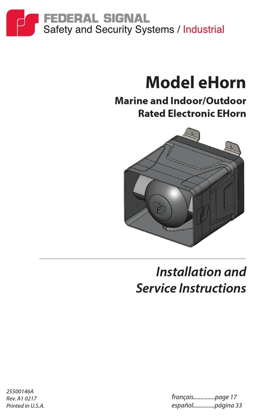Federal Signal Corporation eHorn Installation and service instructions